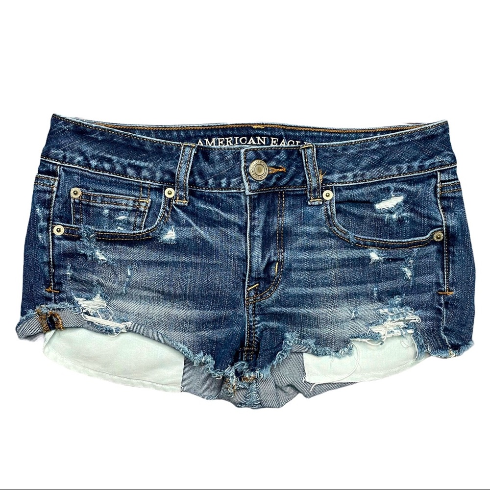 American Eagle Stretch Shortie Shorts 4